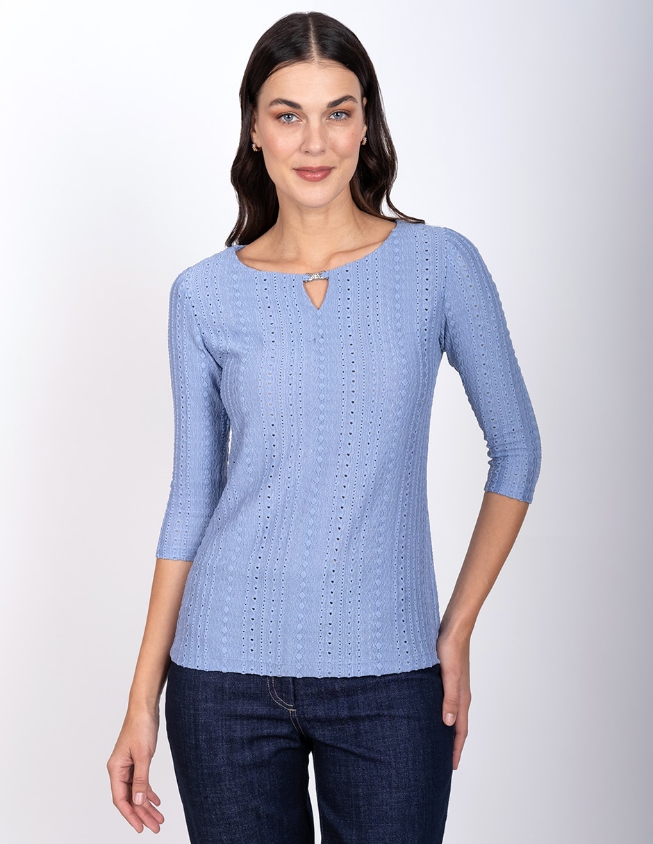 Blusa manga 3/4 para mujer