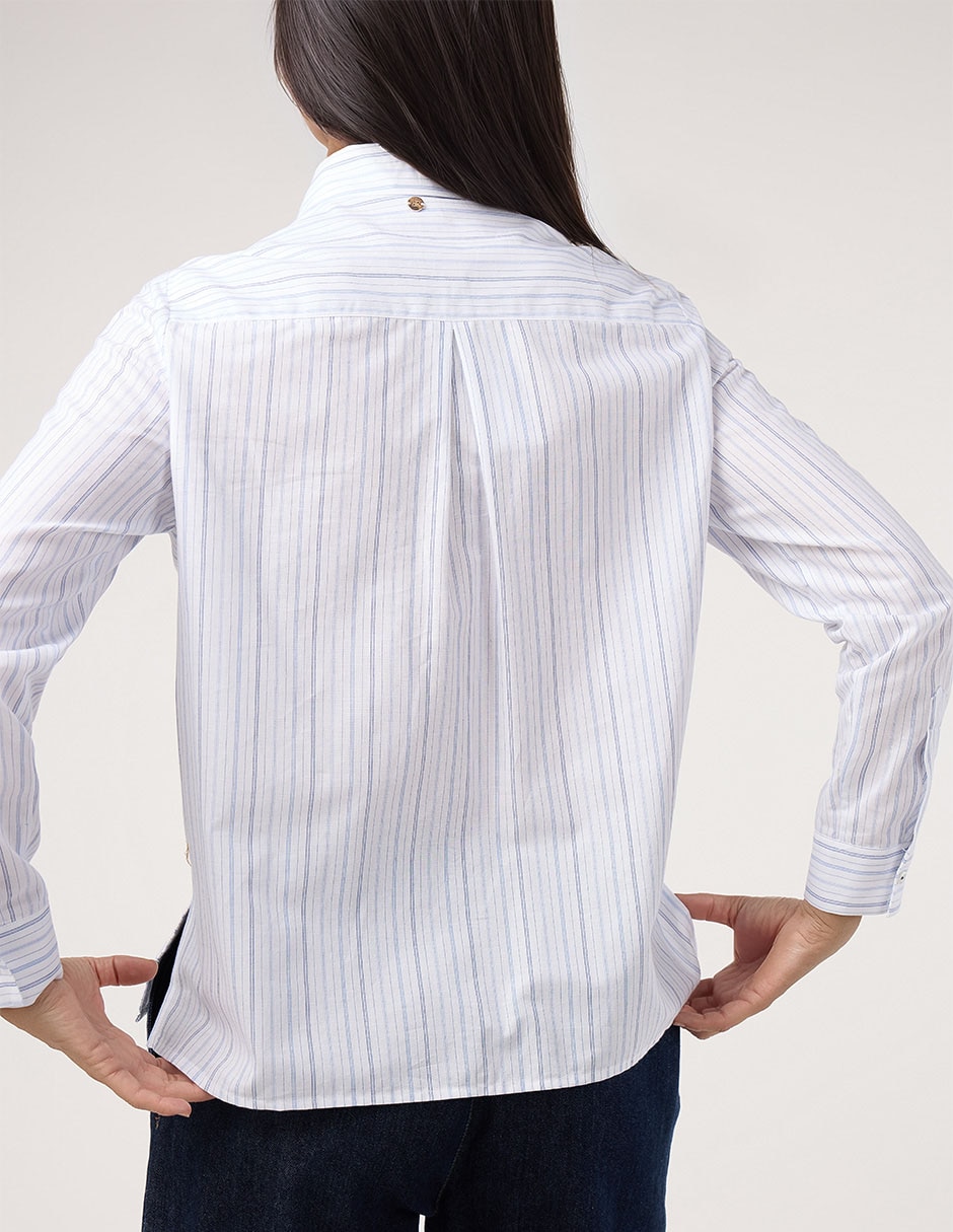 Blusa camisera manga larga para mujer 2