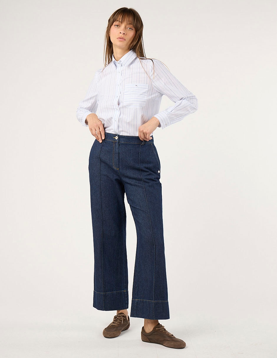 Blusa camisera manga larga para mujer 5