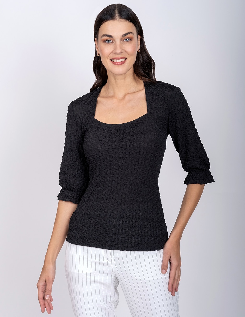 Blusa manga 3/4 para mujer
