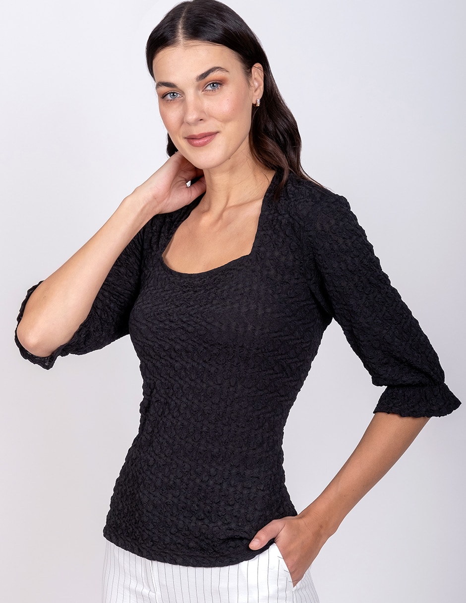Blusa manga 3/4 para mujer 3