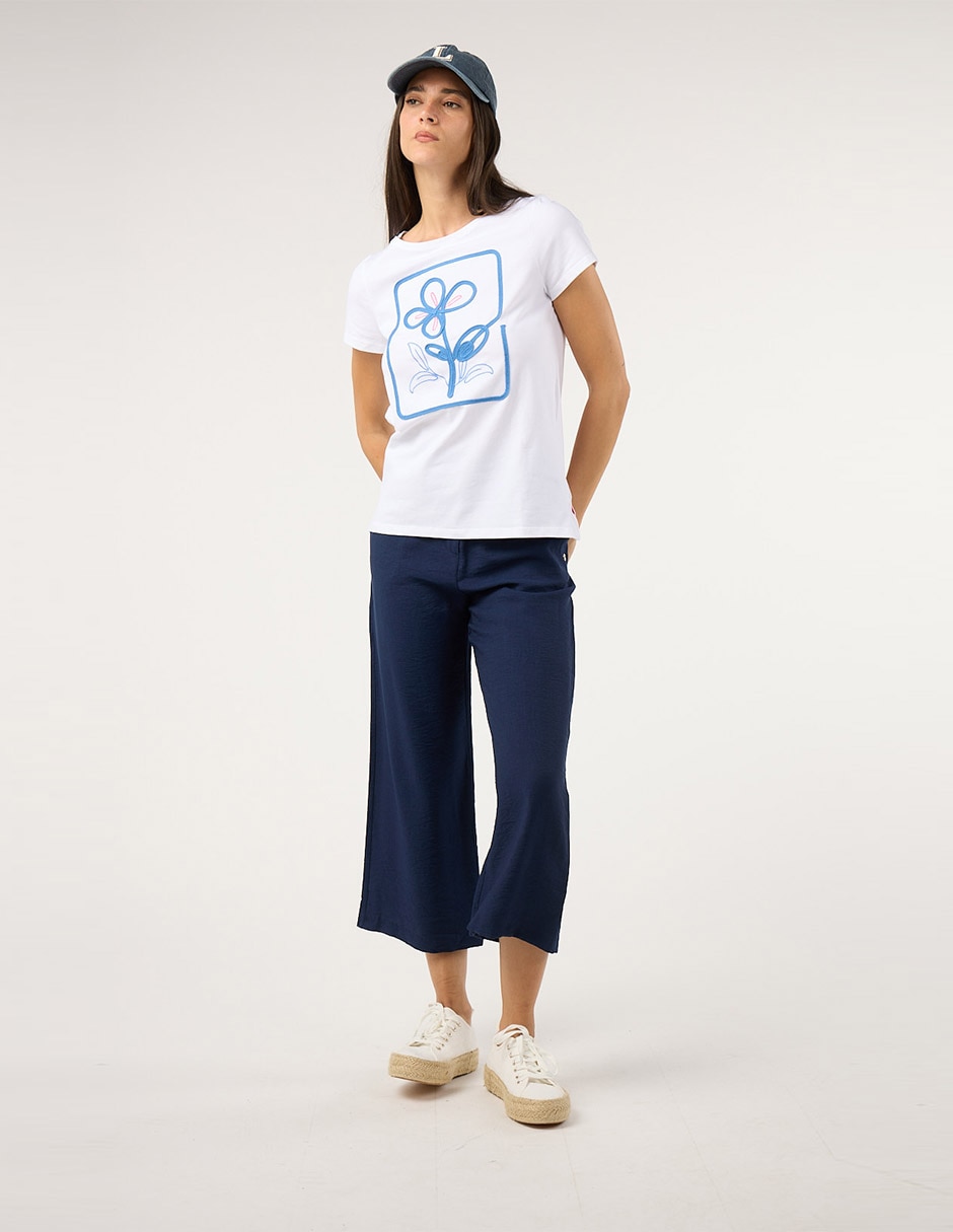 Blusa manga corta para mujer