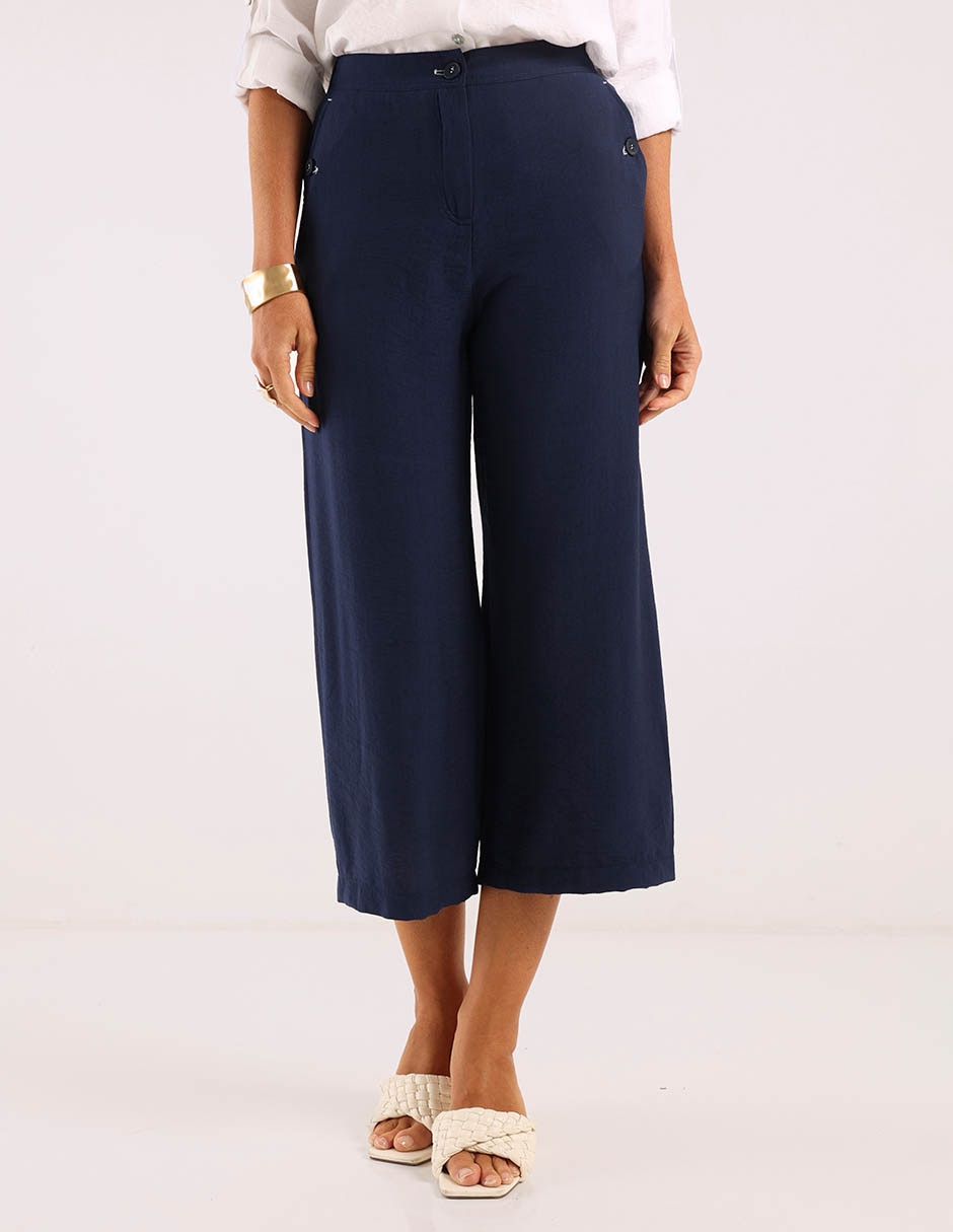 Pantalón coulotte relajado para mujer 2