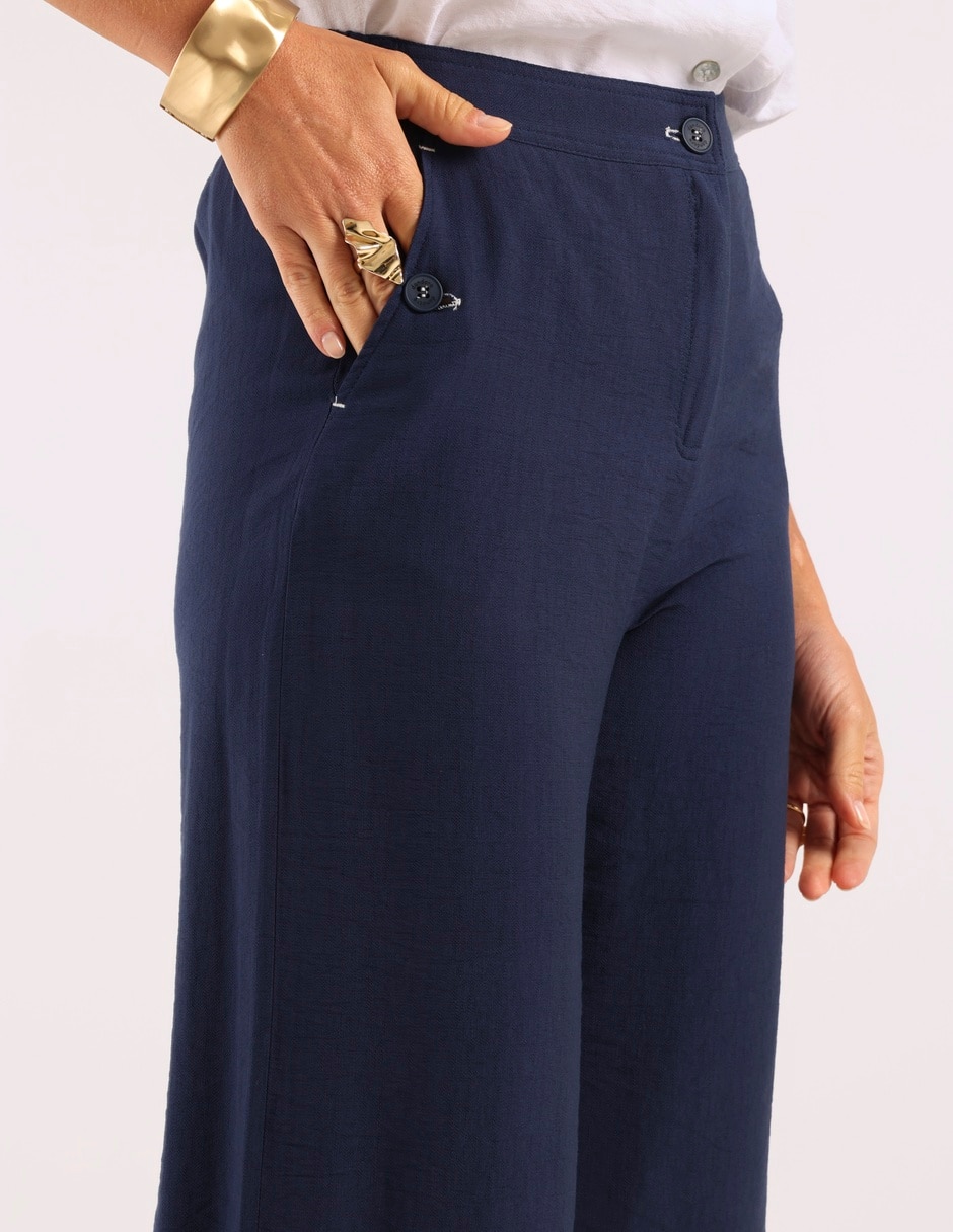 Pantalón coulotte relajado para mujer 4