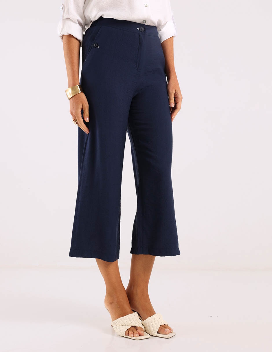 Pantalón coulotte relajado para mujer 5