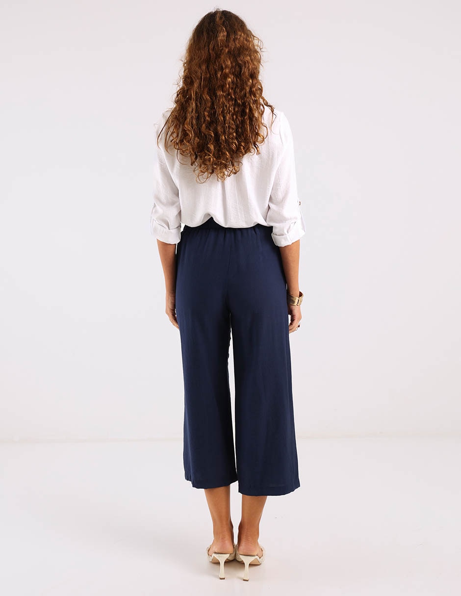 Pantalón coulotte relajado para mujer 6
