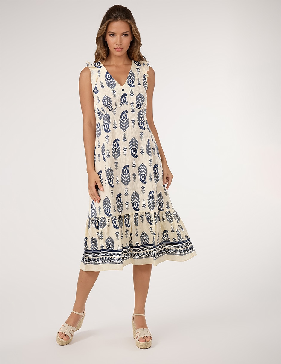 Vestido midi casual para mujer Vestido midi casual para mujer