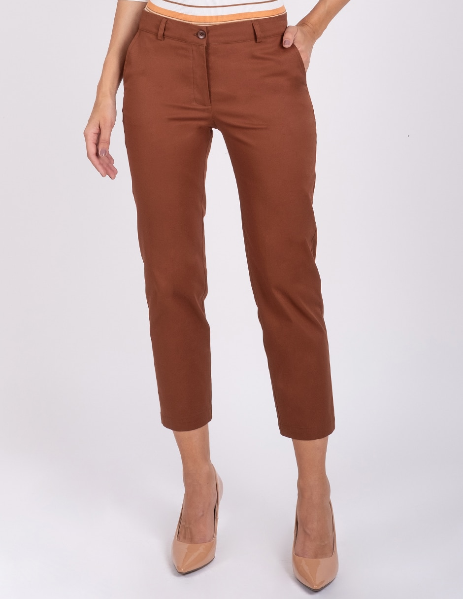 Pantalón capri straight para mujer
