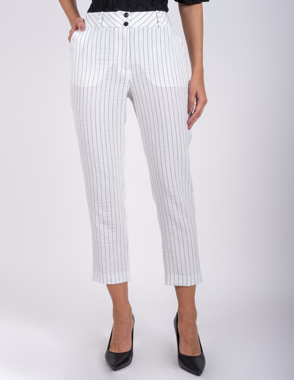 Pantalón capri straight para mujer