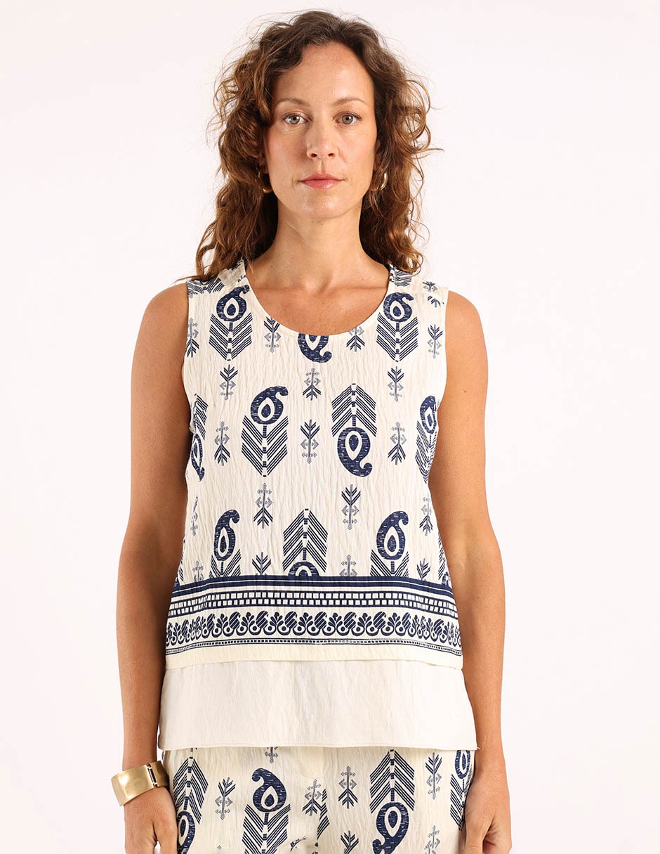Blusa sin manga para mujer