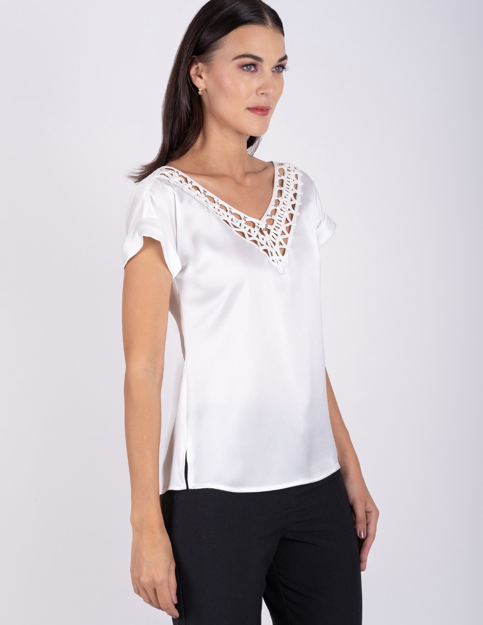 Blusa manga corta para mujer 3