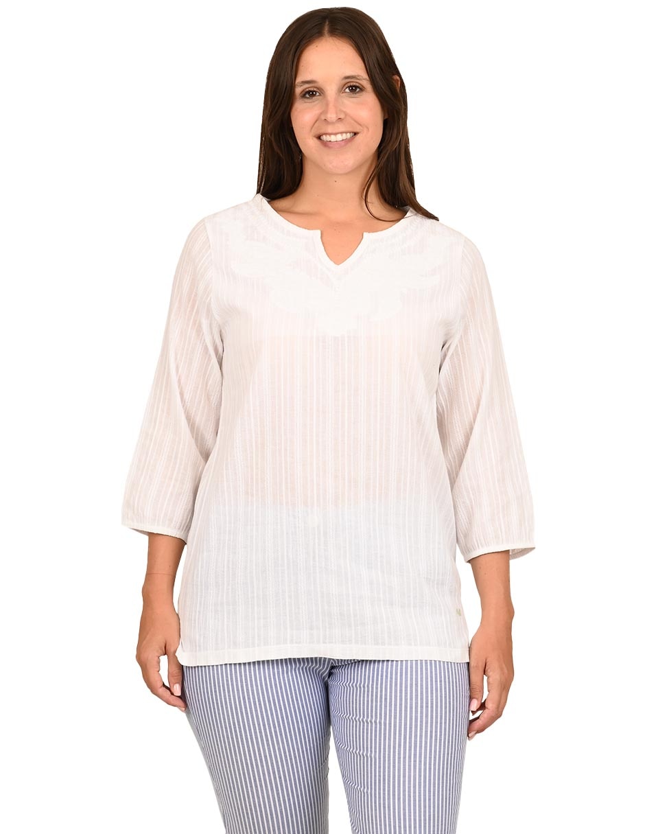 Blusa manga 3/4 para mujer