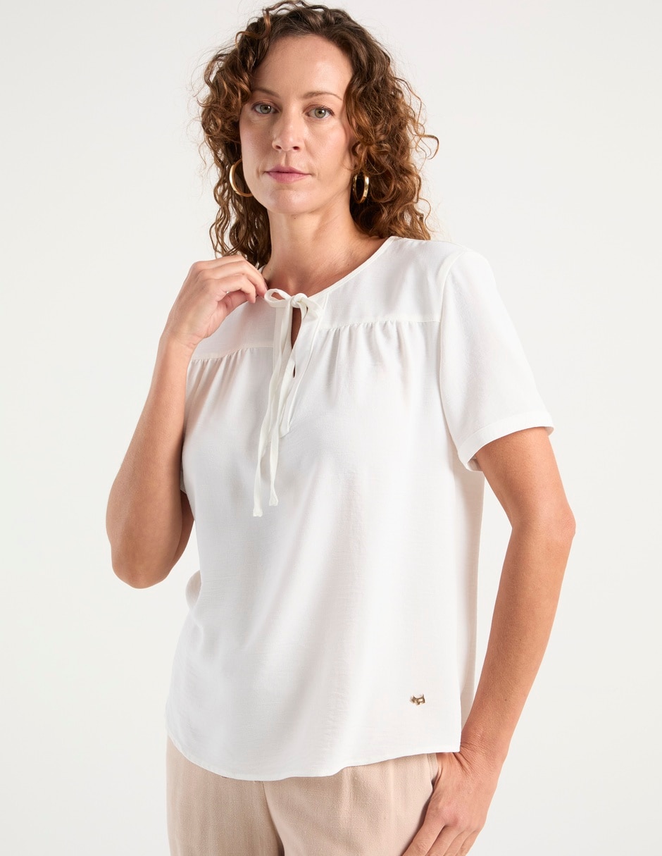 Blusa manga corta para mujer