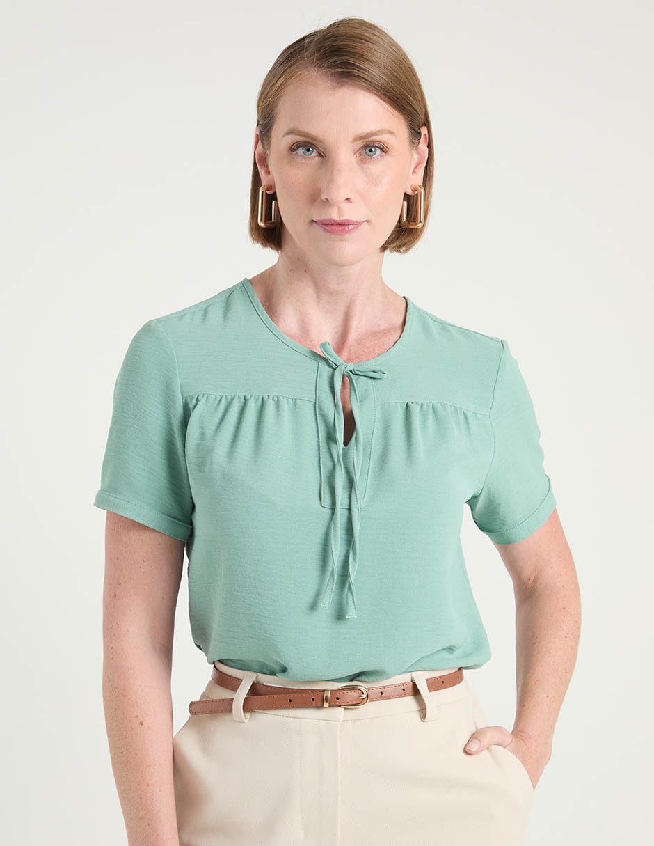 Blusa manga corta para mujer