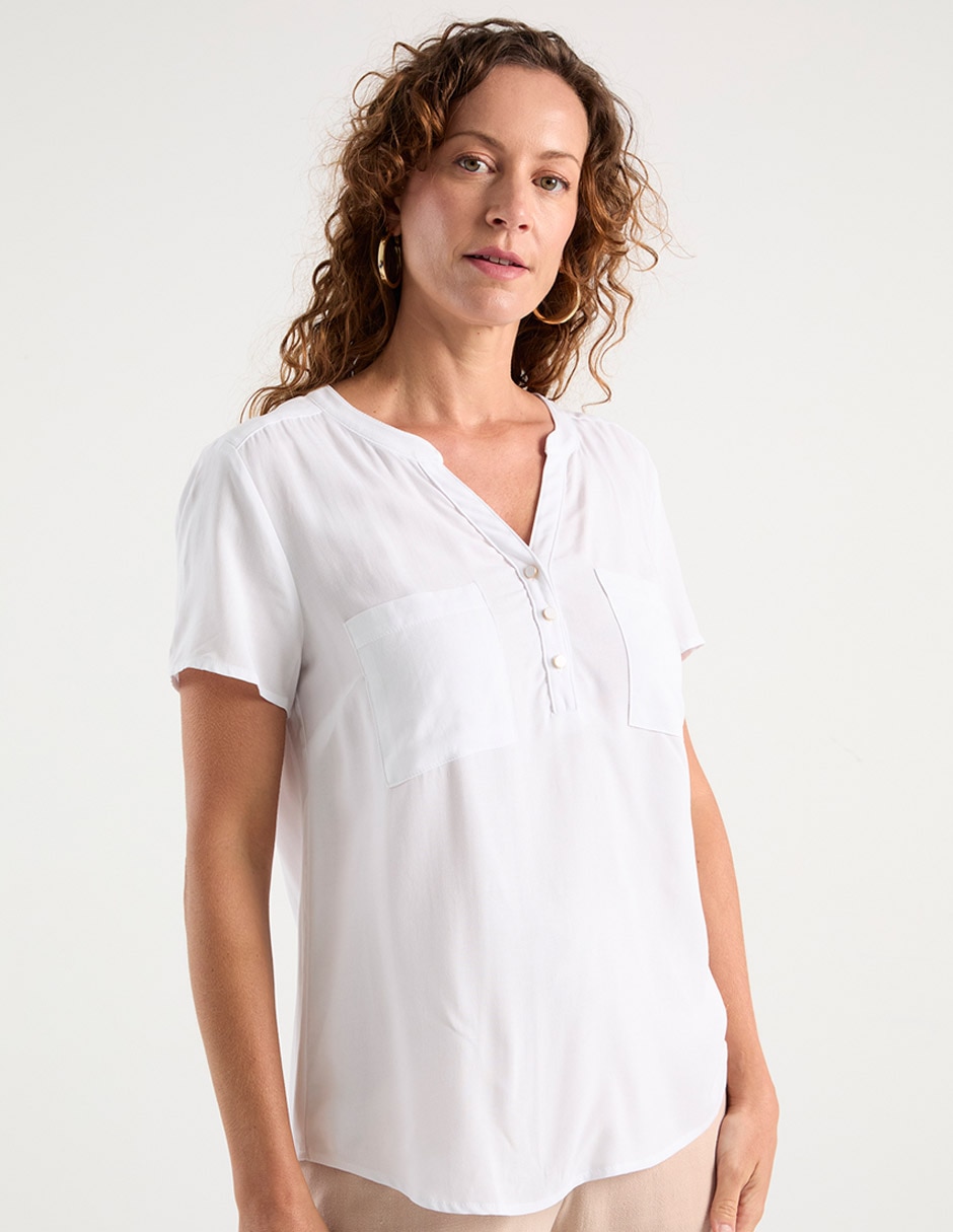 Blusa manga corta para mujer