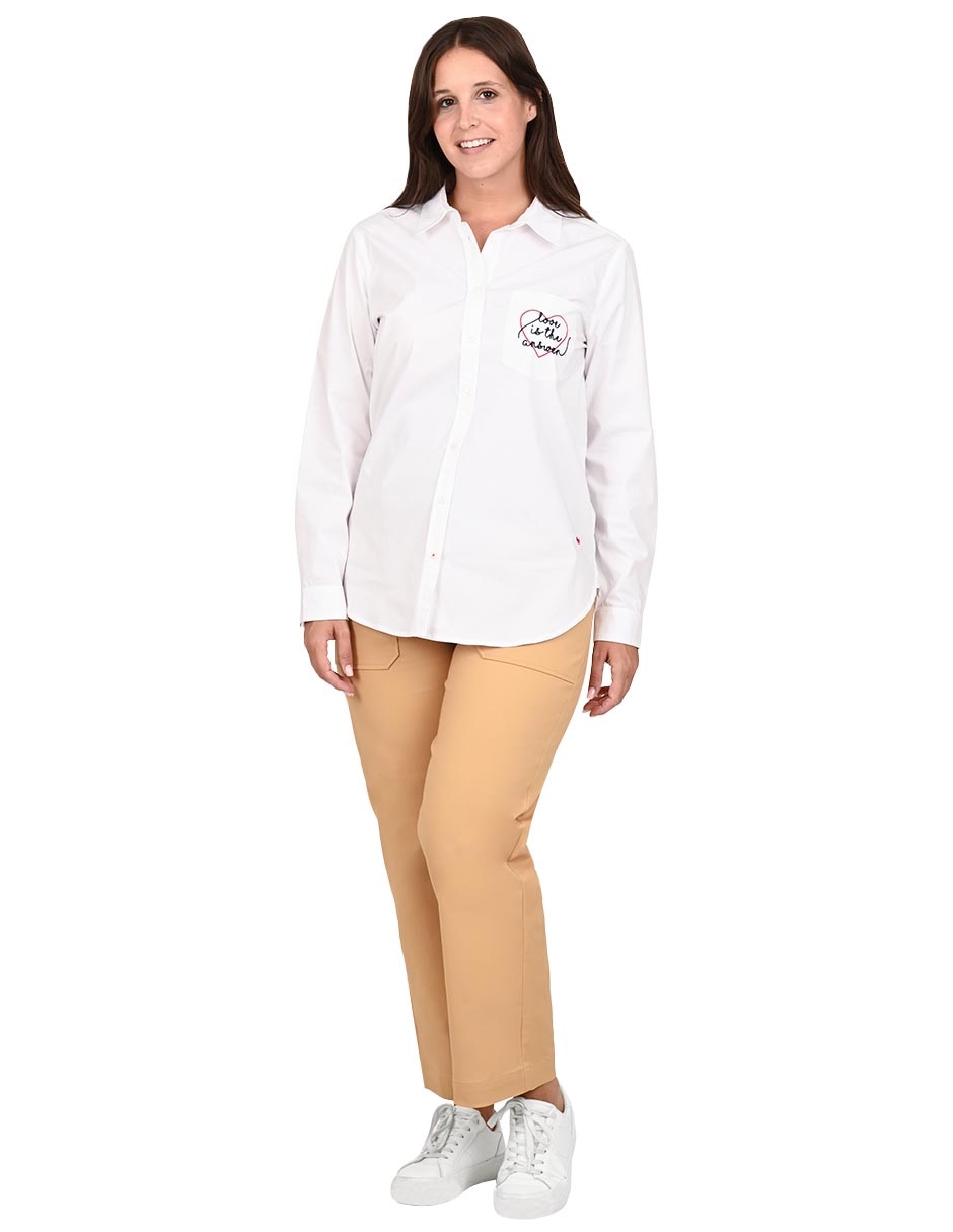 Blusa camisera manga larga para mujer 2