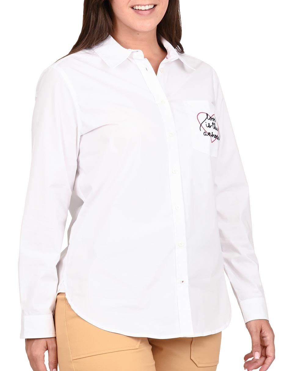 Blusa camisera manga larga para mujer 4