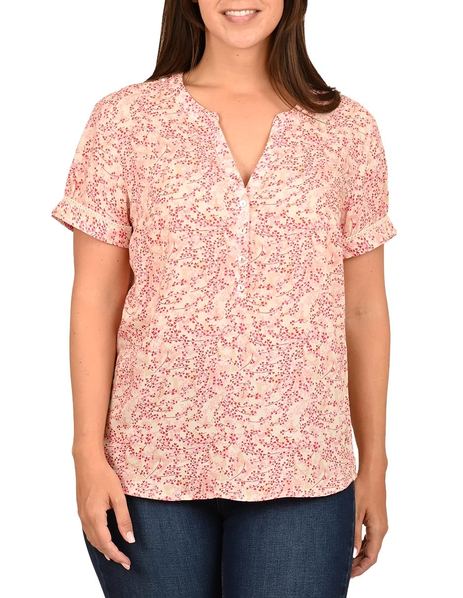 BLUSA FERRIONI M28587 REGULAR, G, ROJO