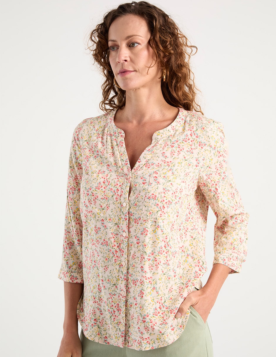 Blusa manga 3/4 para mujer