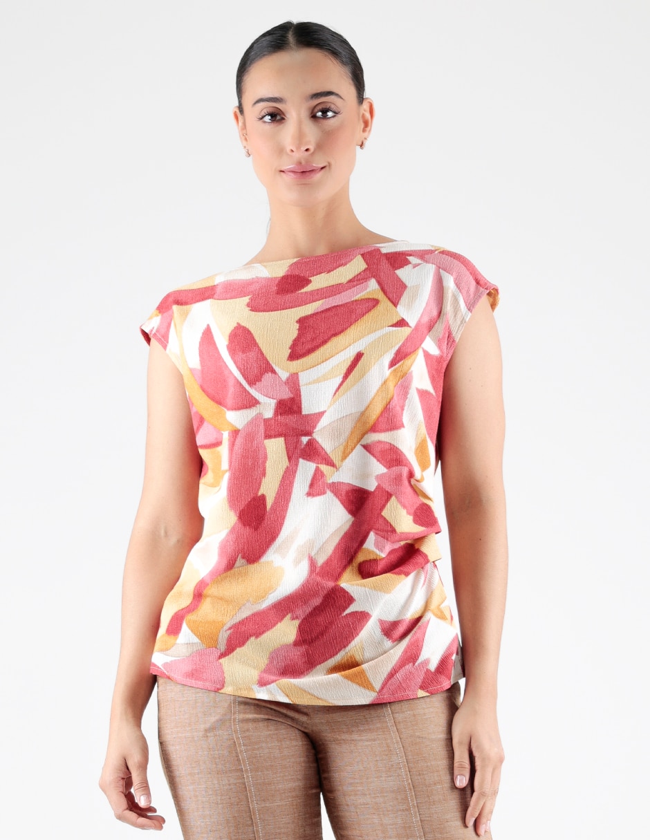 Blusa manga corta para mujer