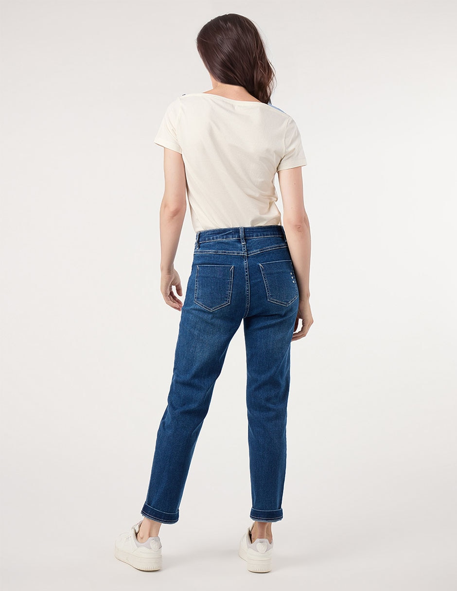 Playera manga corta cuello redondo para mujer 4