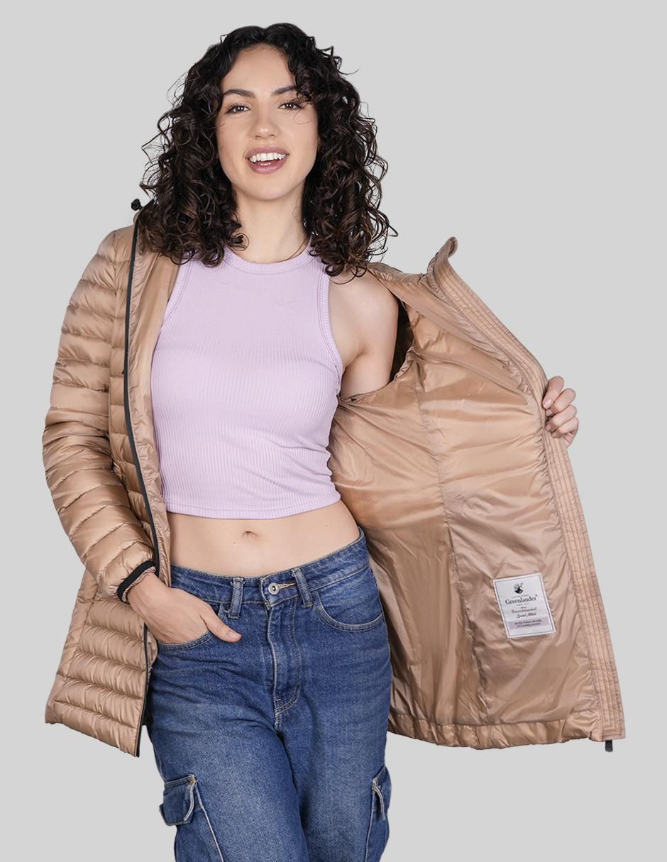 "chamarra" acolchada greenlander no impermeable "de" poliéster "para mujer"