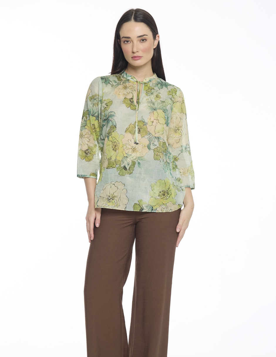 Blusa manga 3/4 para mujer