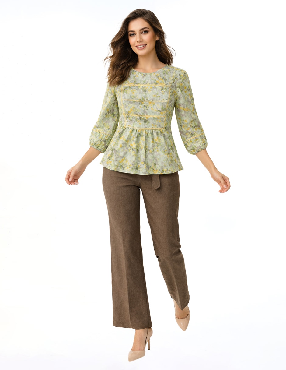 Blusa Tize manga 3/4 para mujer 2