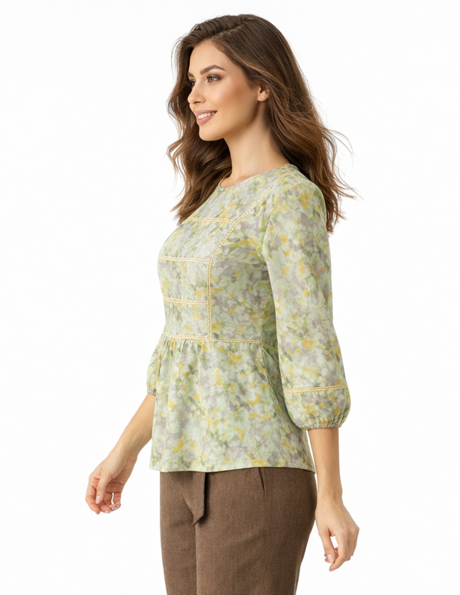 Blusa Tize manga 3/4 para mujer 3