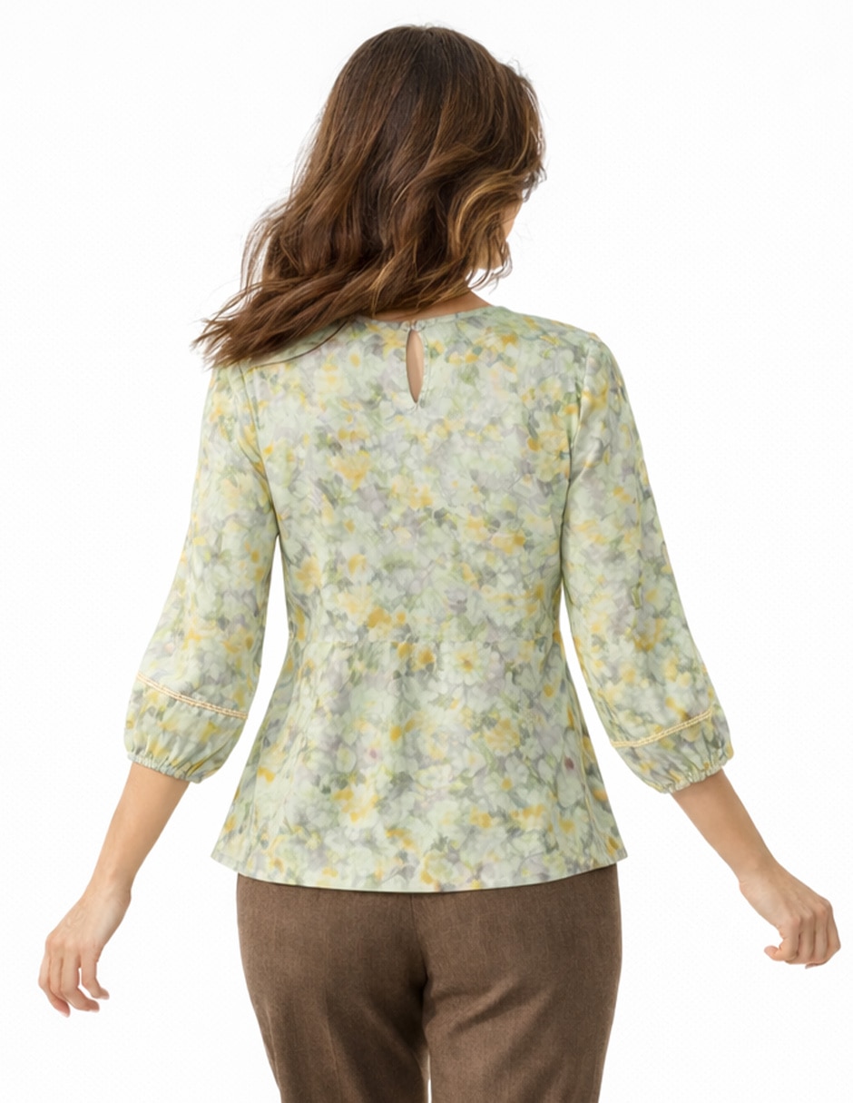 Blusa Tize manga 3/4 para mujer 4