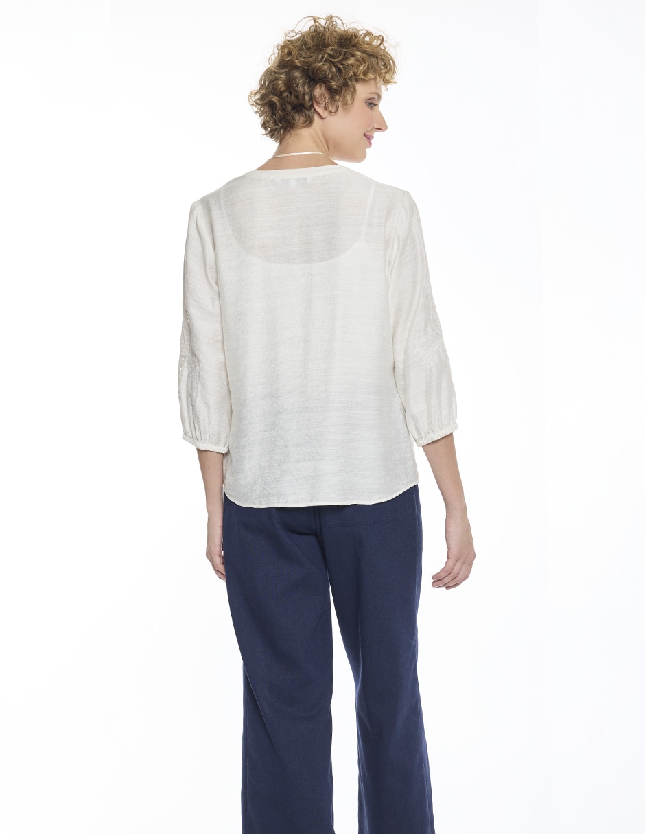 Blusa Foley´s Hazel manga 3/4 para mujer 4