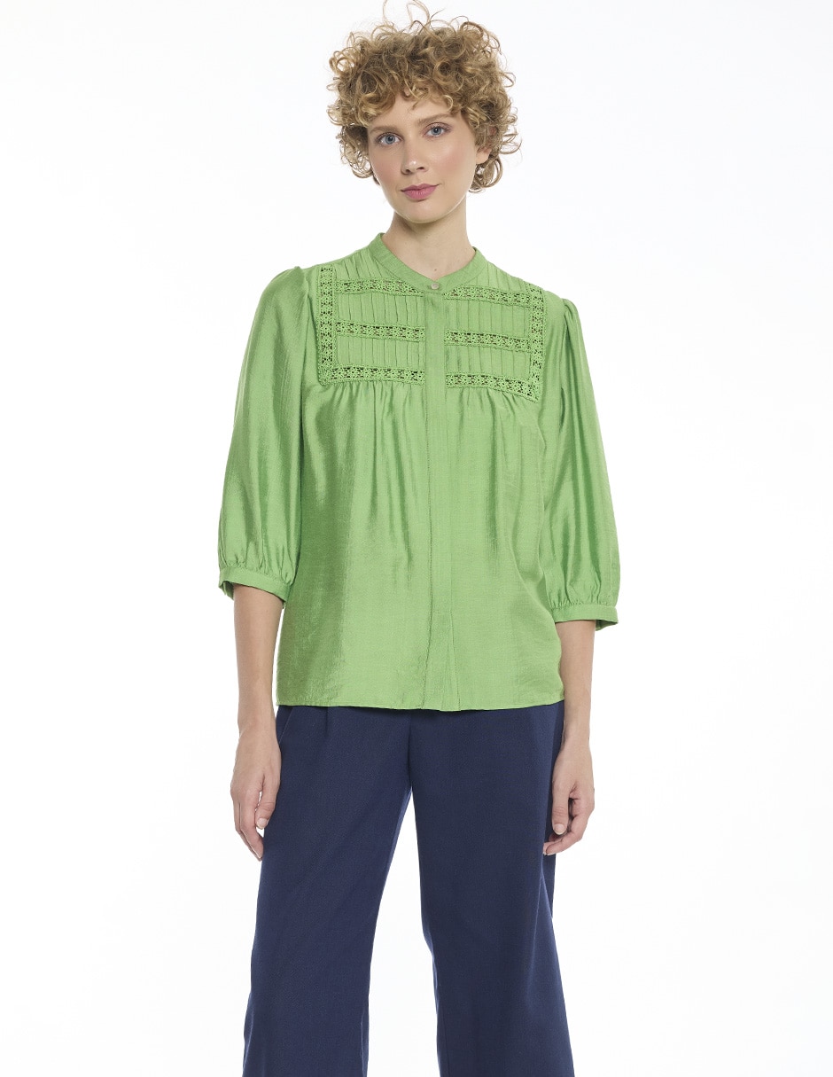 Blusa Hazel manga 3/4 para mujer