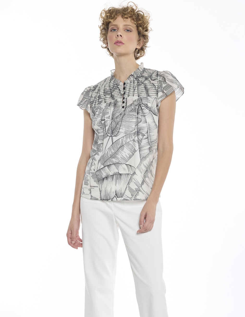 Blusa Hazel manga corta para mujer
