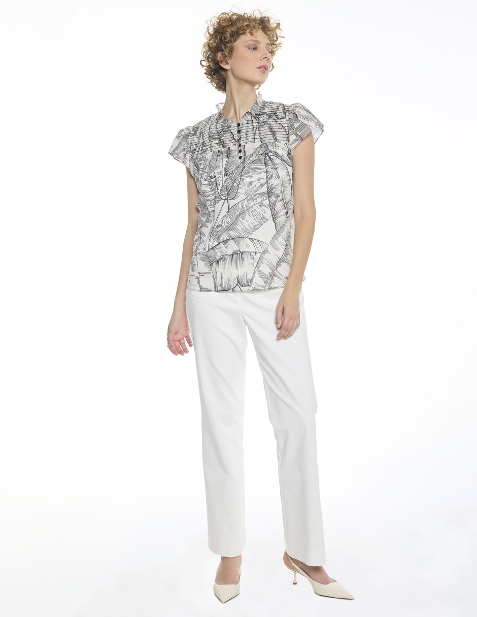 Blusa Hazel manga corta para mujer 5