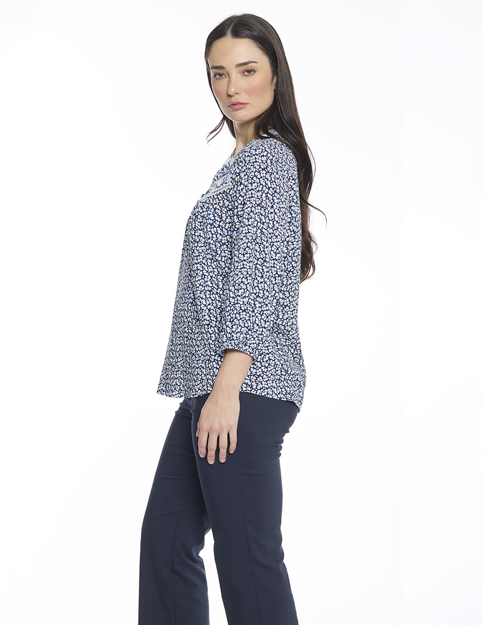 Blusa Agathe manga 3/4 para mujer 2