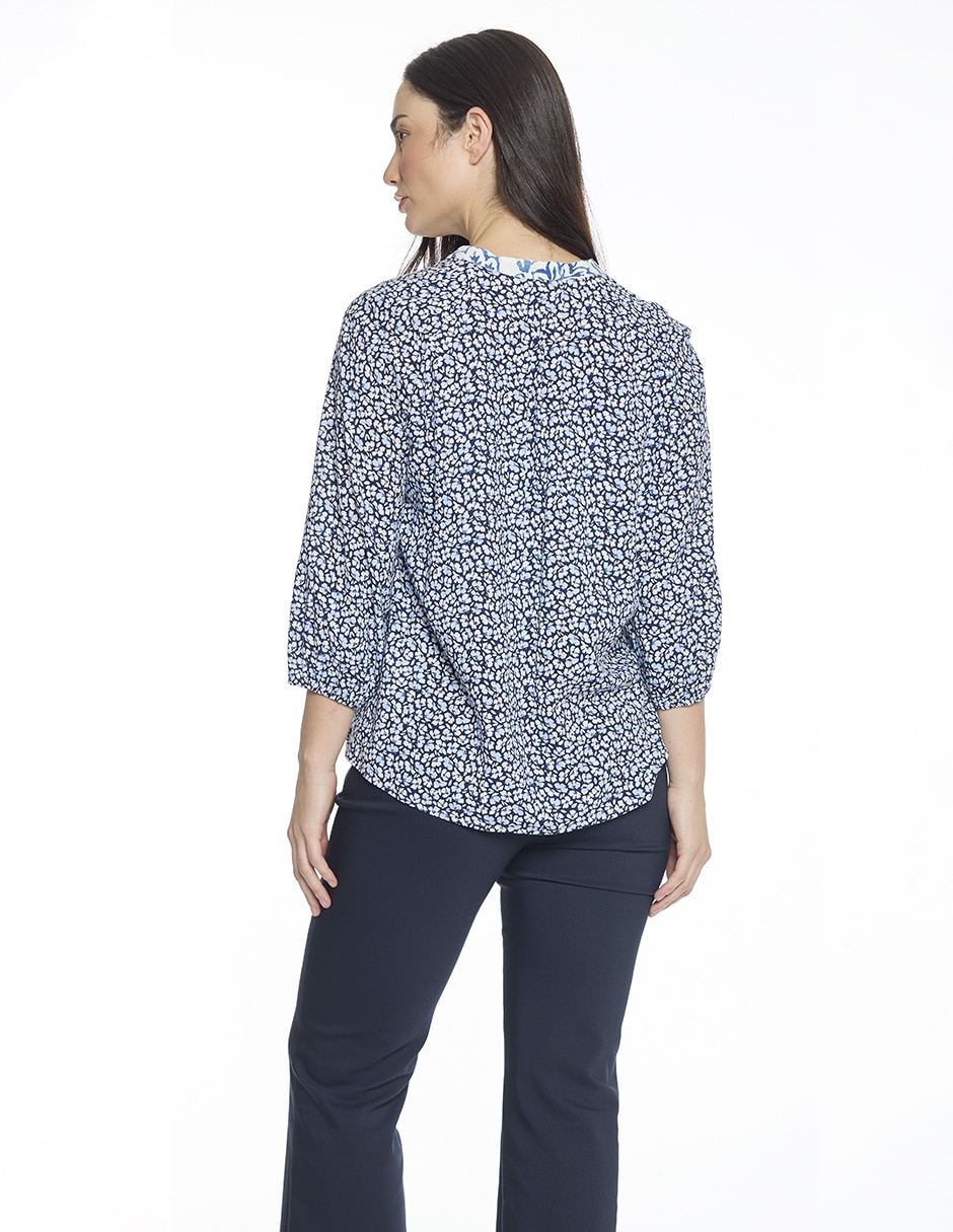 Blusa Agathe manga 3/4 para mujer 3