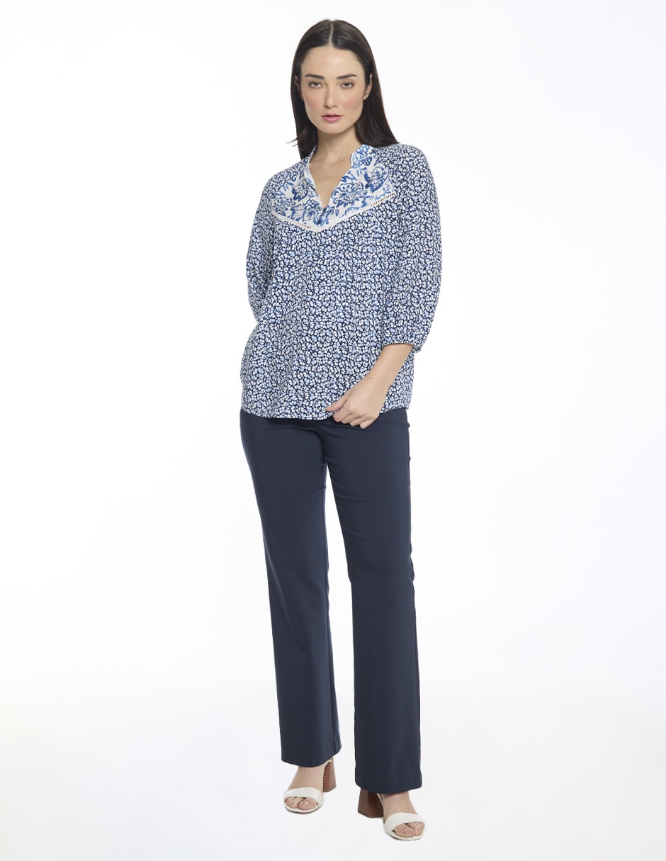 Blusa Agathe manga 3/4 para mujer 5