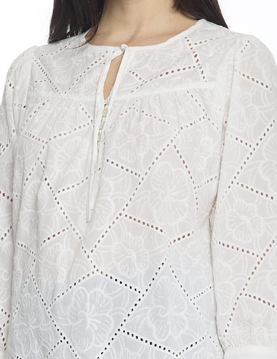 Blusa Esenciales manga 3/4 para mujer 4