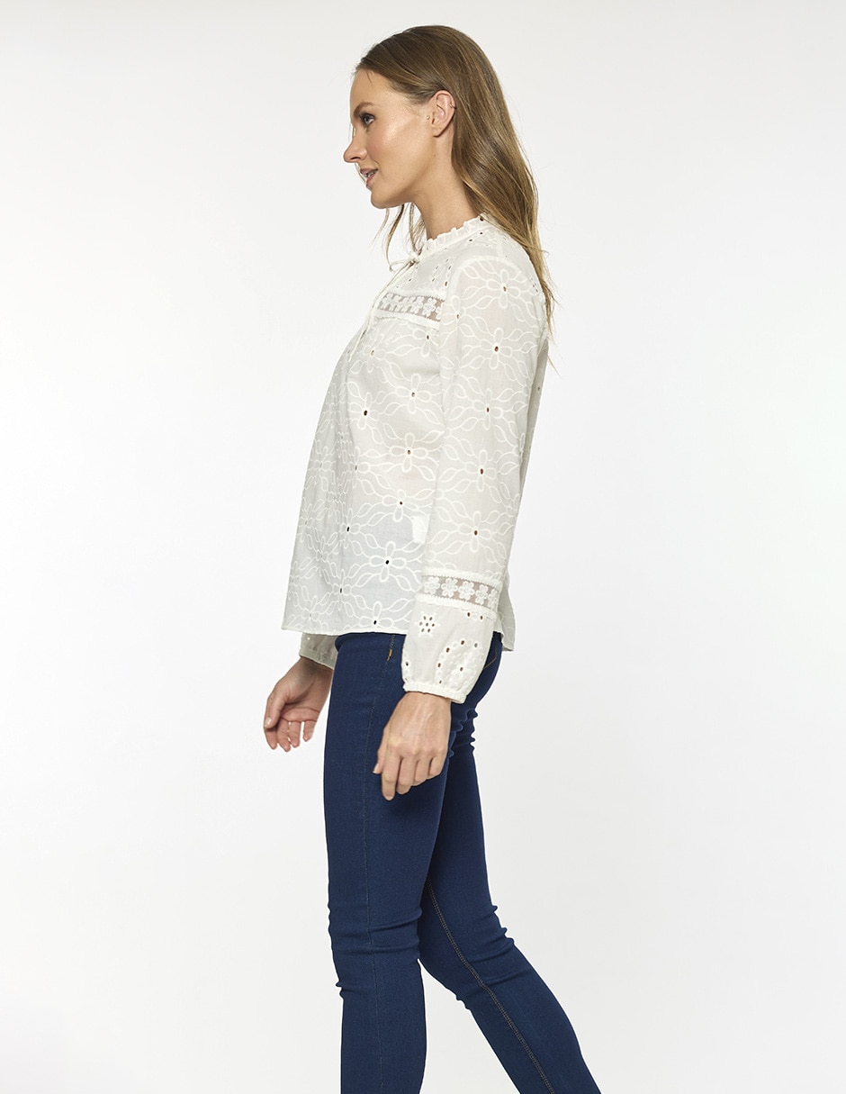 Blusa Esenciales manga larga para mujer 2