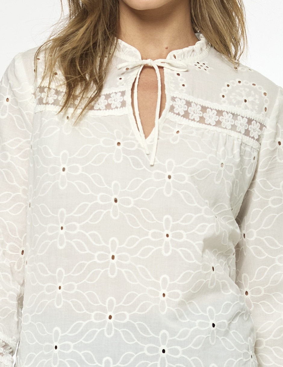 Blusa Esenciales manga larga para mujer 3