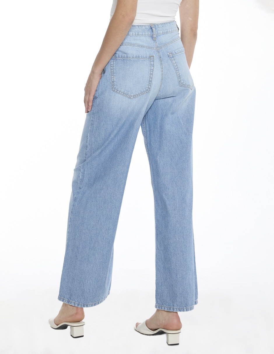 Jeans coulotte straight para mujer 4