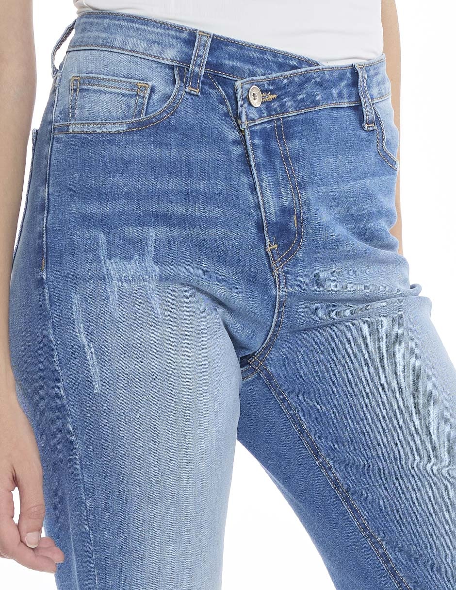 Jeans capri straight para mujer 5