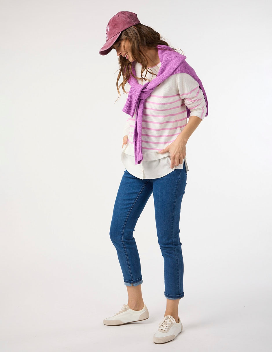 Suéter cuello redondo para mujer 4