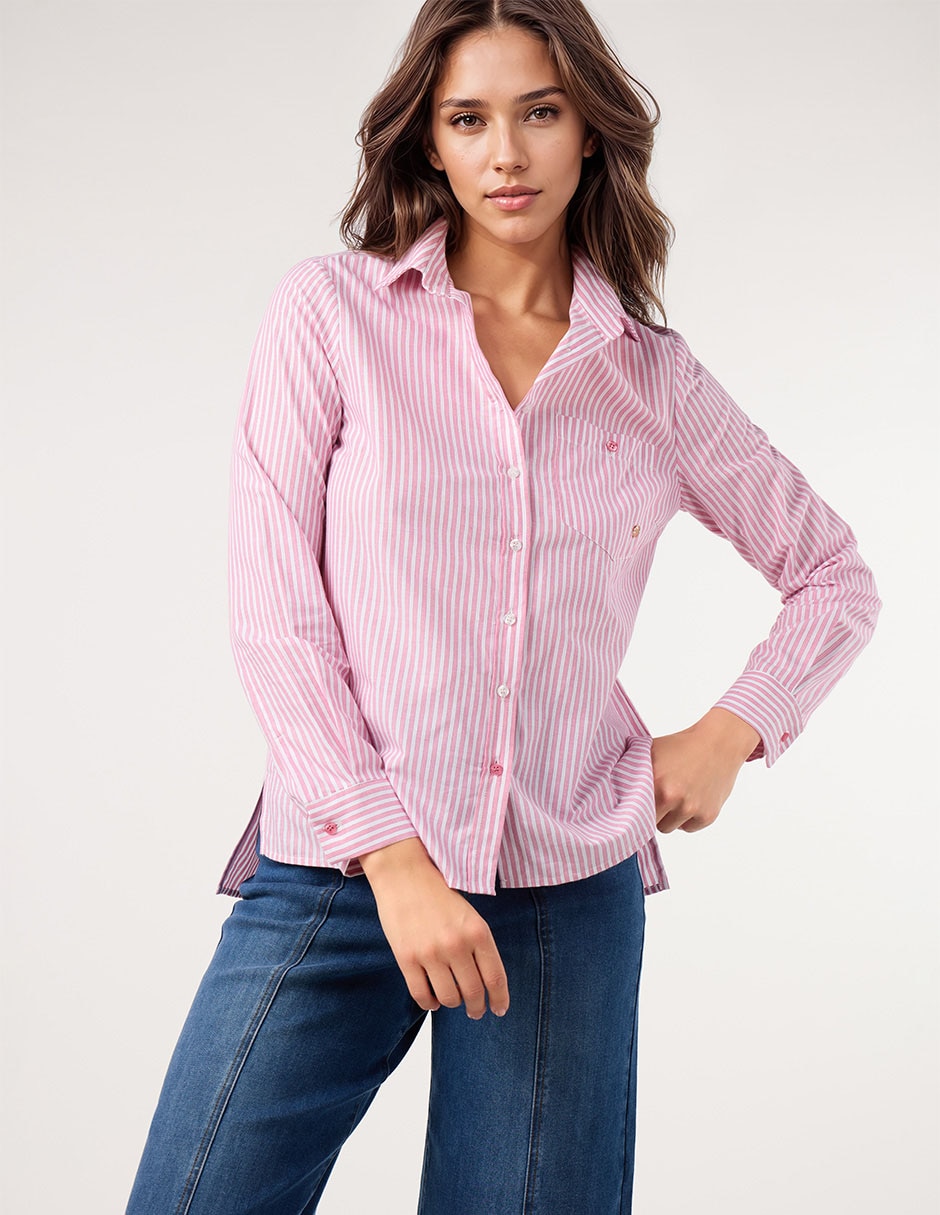 Blusa manga larga para mujer