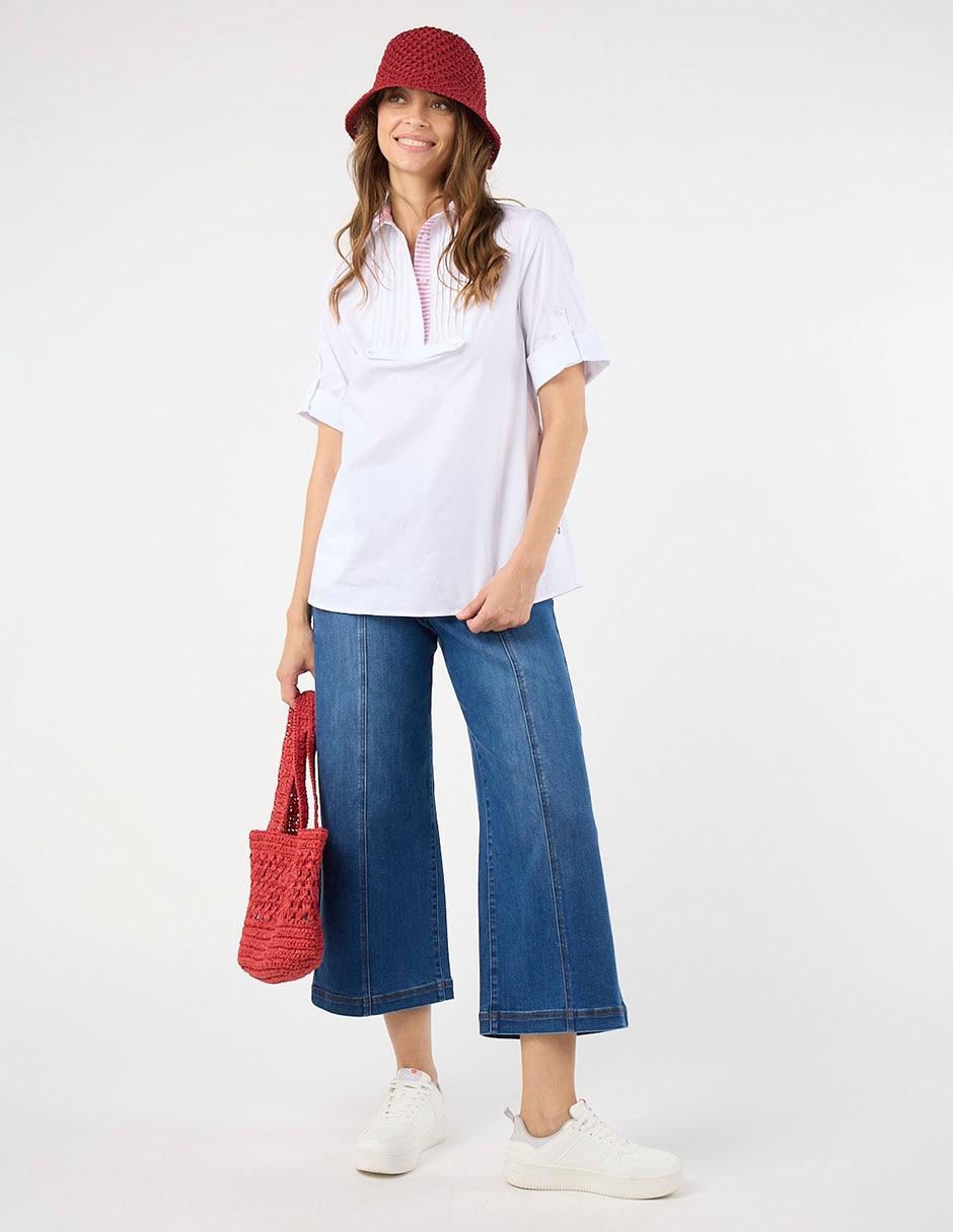Blusa manga corta para mujer 5