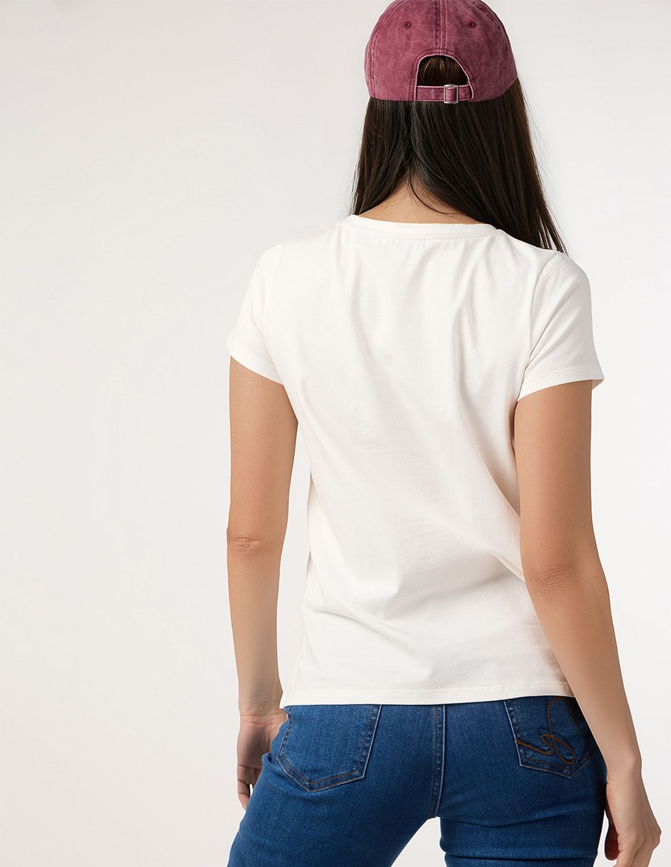 Playera manga corta cuello redondo para mujer 2