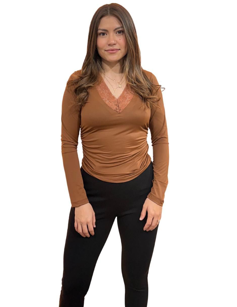 Blusa manga larga para mujer