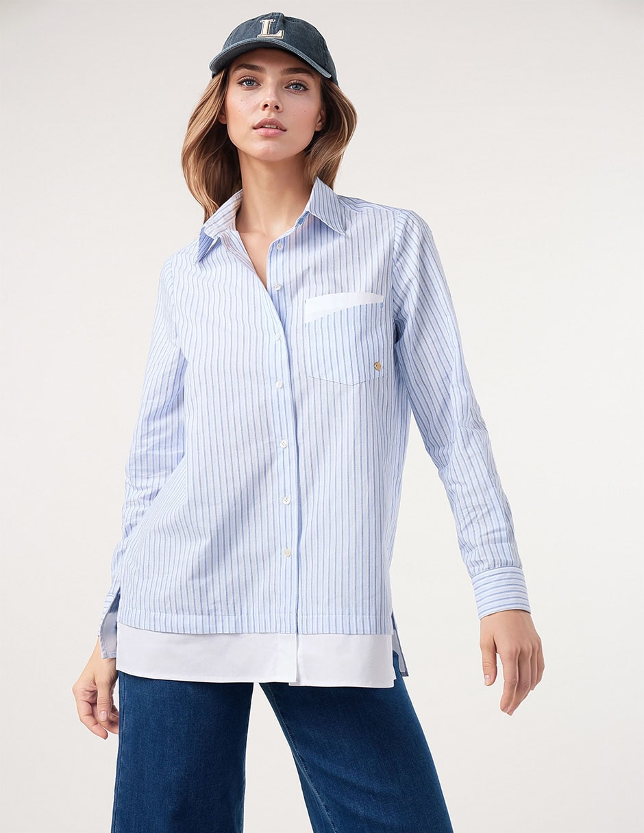 Blusa manga larga para mujer