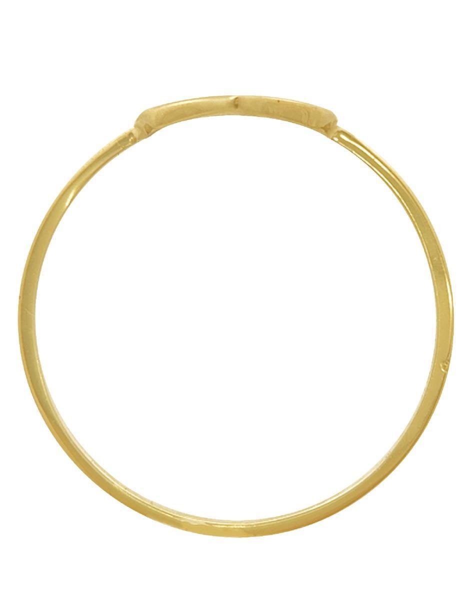 Anillo de corazón 10 k de oro pulido 3