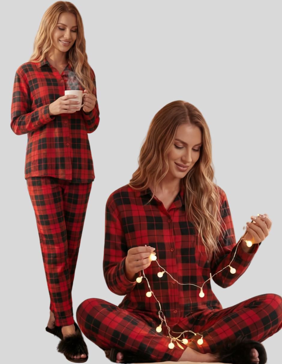 "conjunto pijama" malabis pijamas navideñas no aplica "para mujer"